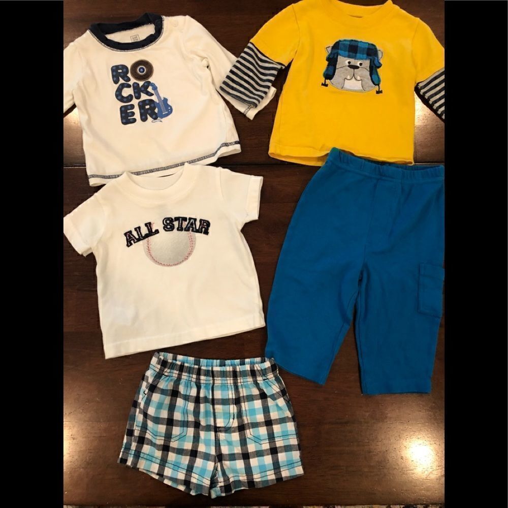 Boy’s onesies, shirts, short and pants bundle - Picture 2 of 11